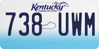 KY license plate 738UWM