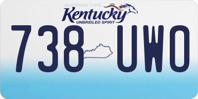 KY license plate 738UWO