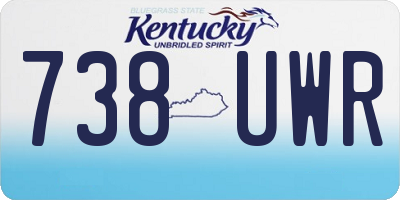 KY license plate 738UWR
