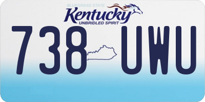 KY license plate 738UWU