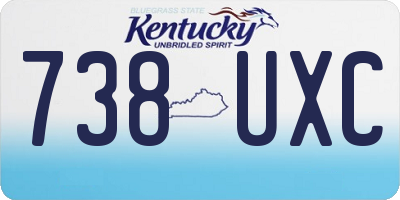 KY license plate 738UXC