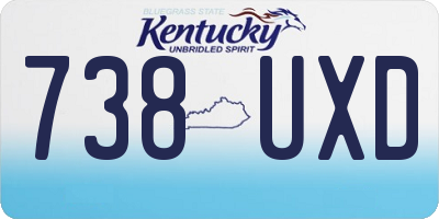 KY license plate 738UXD