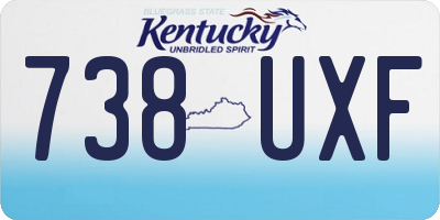 KY license plate 738UXF