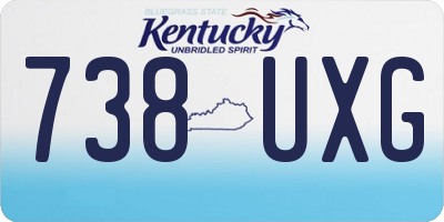 KY license plate 738UXG