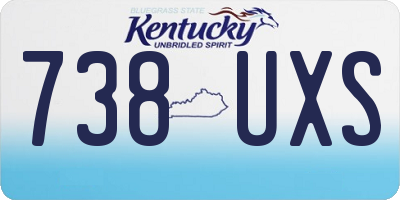 KY license plate 738UXS