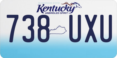 KY license plate 738UXU