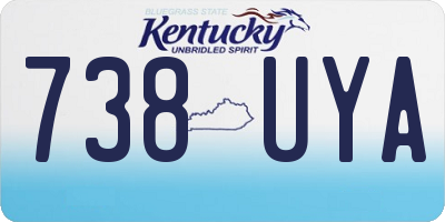 KY license plate 738UYA