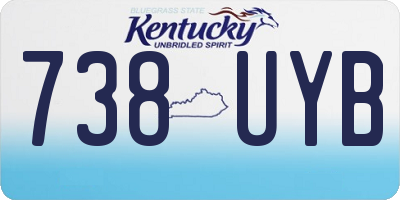 KY license plate 738UYB