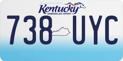 KY license plate 738UYC
