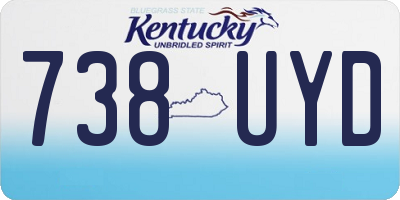 KY license plate 738UYD