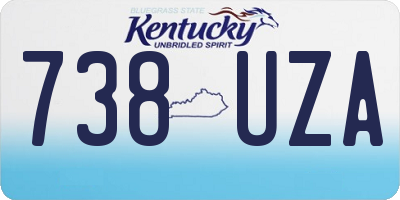 KY license plate 738UZA