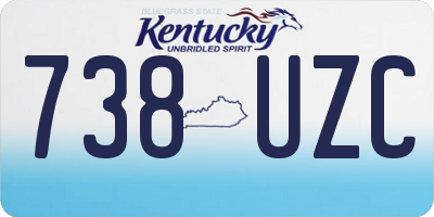 KY license plate 738UZC