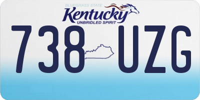 KY license plate 738UZG