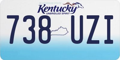 KY license plate 738UZI