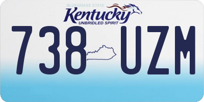 KY license plate 738UZM