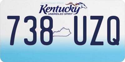 KY license plate 738UZQ