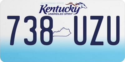 KY license plate 738UZU