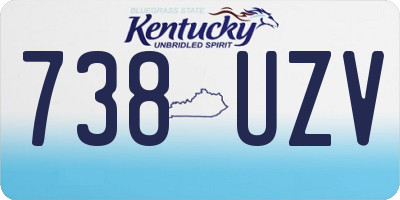 KY license plate 738UZV