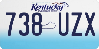 KY license plate 738UZX