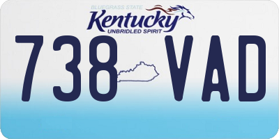 KY license plate 738VAD