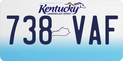 KY license plate 738VAF