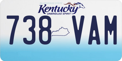 KY license plate 738VAM
