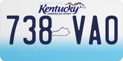 KY license plate 738VAO