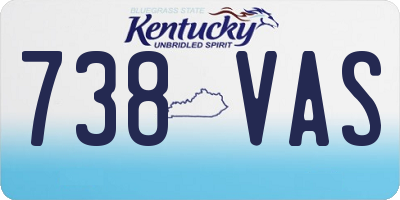 KY license plate 738VAS
