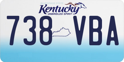 KY license plate 738VBA