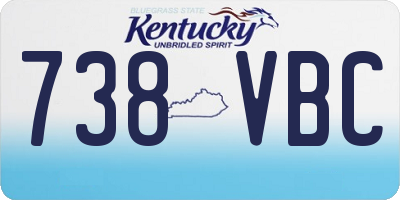 KY license plate 738VBC