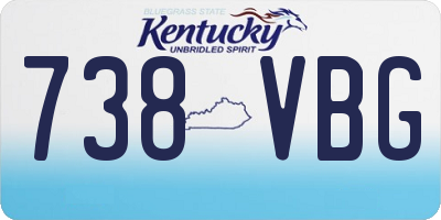 KY license plate 738VBG