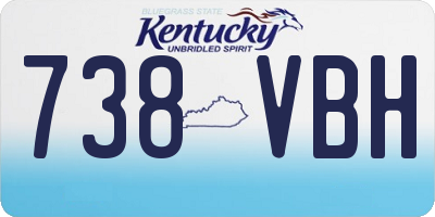 KY license plate 738VBH