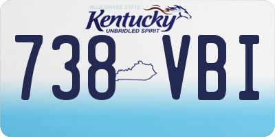 KY license plate 738VBI