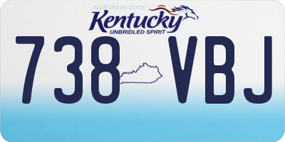 KY license plate 738VBJ