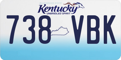 KY license plate 738VBK