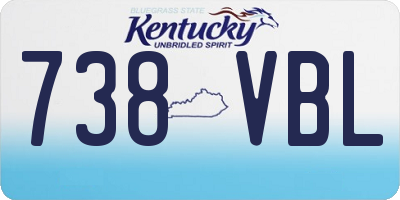 KY license plate 738VBL