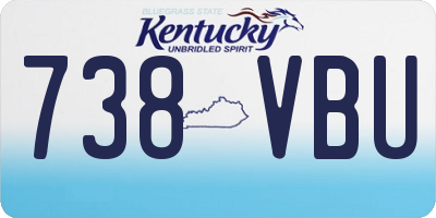 KY license plate 738VBU