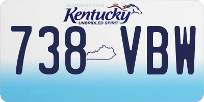KY license plate 738VBW