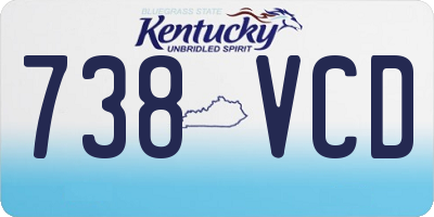 KY license plate 738VCD
