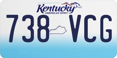 KY license plate 738VCG