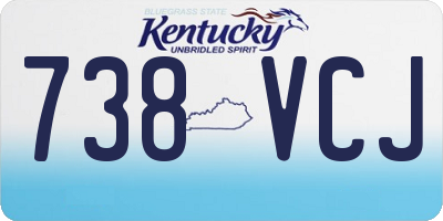 KY license plate 738VCJ