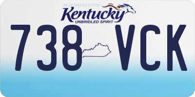 KY license plate 738VCK
