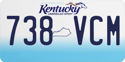 KY license plate 738VCM