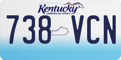 KY license plate 738VCN