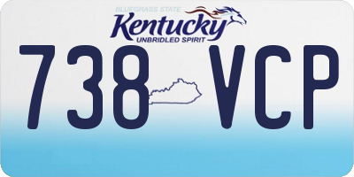 KY license plate 738VCP