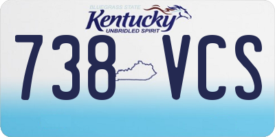 KY license plate 738VCS