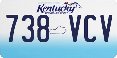 KY license plate 738VCV