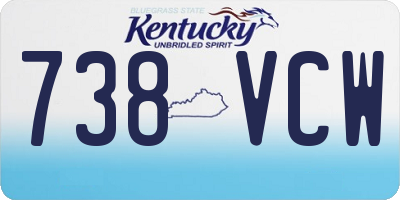 KY license plate 738VCW