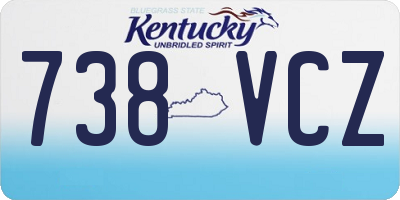 KY license plate 738VCZ