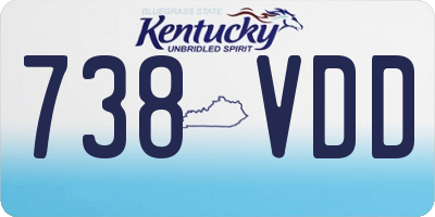 KY license plate 738VDD